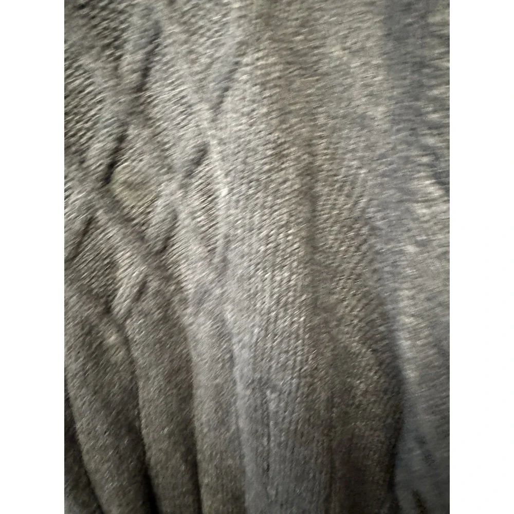 North Crest Men's Charcoal Grey Size XXLT 1/4 Zip Ribbed Cable Sweater Mock Neck
